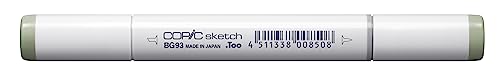COPIC Sketch Marker Typ BG - 93, Green Gray, professioneller Pinselmarker, mit einer Super-Brush-Spitze und einer Medium-Broad-Spitze COPIC Sketch Marker Typ BG - 93, Green Gray, professioneller Pinselmarker, mit einer Super-Brush-Spitze und einer Medium-Broad-Spitze von Copic