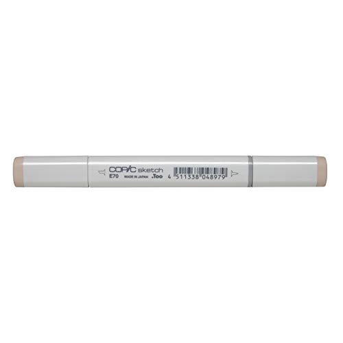 COPIC Sketch Marker Typ E - 70, Ash Rose, professioneller Pinselmarker, mit einer Super-Brush-Spitze und einer Medium-Broad-Spitze von Copic