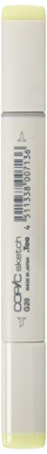 COPIC Sketch Marker Typ G - 20, Wax White, professioneller Pinselmarker, mit einer Super-Brush-Spitze und einer Medium-Broad-Spitze von Copic