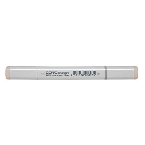 COPIC Sketch Marker Typ R - 000, Cherry White, professioneller Pinselmarker, mit einer Super-Brush-Spitze und einer Medium-Broad-Spitze von Copic