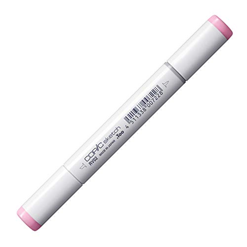 COPIC Sketch Marker Typ RV - 02, Sugared Almond Pink, professioneller Pinselmarker, alkoholbasiert, mit einer Super-Brush-Spitze und einer Medium-Broad-Spitze von COPIC