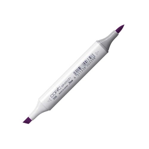 COPIC Sketch Marker Typ V - 06, Lavender, professioneller Pinselmarker, mit einer Super-Brush-Spitze und einer Medium-Broad-Spitze von Copic