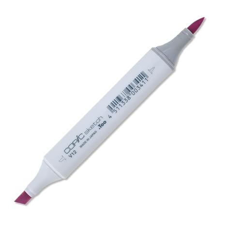 COPIC Sketch Marker Typ V - 12, Pale Lilac, professioneller Pinselmarker, mit einer Super-Brush-Spitze und einer Medium-Broad-Spitze COPIC Sketch Marker Typ V - 12, Pale Lilac, professioneller Pinselmarker, mit einer Super-Brush-Spitze und einer Medium-Broad-Spitze von Copic