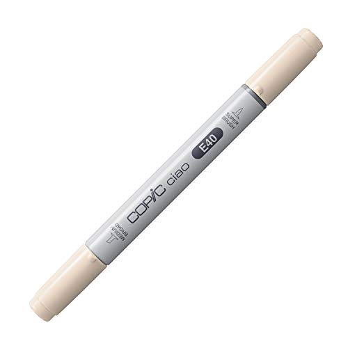 COPIC Ciao Marker Typ E - 40, Brick White, vielseitiger Layoutmarker, mit einer mittelbreiten und einer Brush-Spitze von Copic