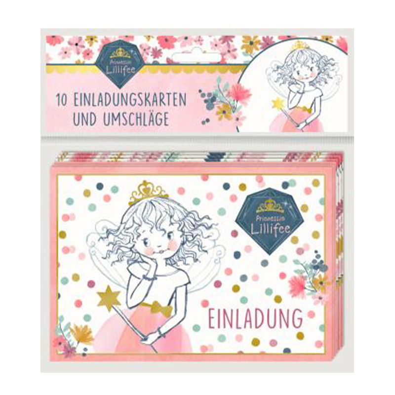 Einladungskarten - Prinzessin Lillifee (Glitter & Gold) - Einladung, Box von Coppenrath, Münster