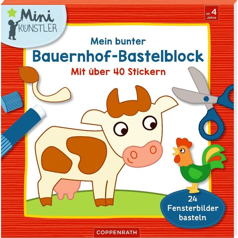 Mein Bunter Bauernhof-Bastelblock, Kartoniert (TB) von Coppenrath, Münster