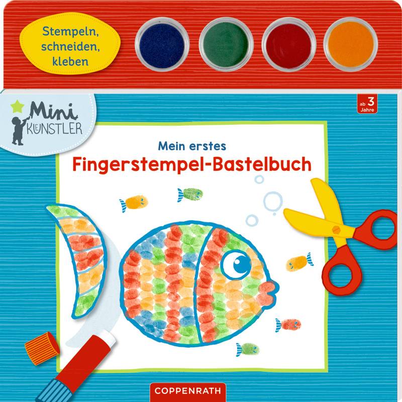 Mein Erstes Fingerstempel-Bastelbuch, Kartoniert (TB) von Coppenrath, Münster