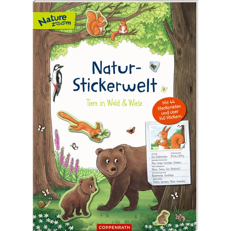 Natur-Stickerwelt: Tiere In Wald Und Wiese, Gebunden von Coppenrath, Münster