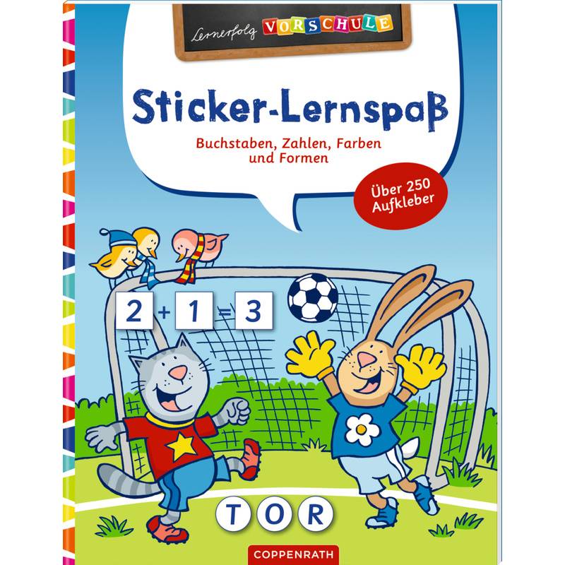 Lernerfolg Vorschule / Sticker-Lernspaß (Fußball), Geheftet von Coppenrath, Münster