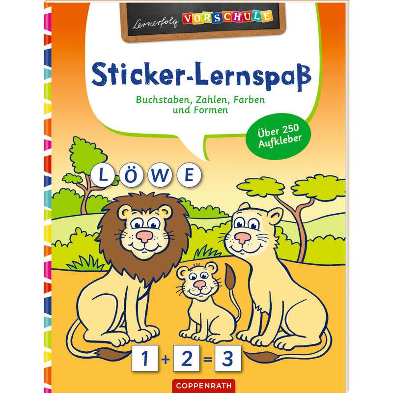 Sticker-Lernspaß (Wilde Tiere), Geheftet von Coppenrath, Münster