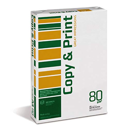 COPY&PRINT Kopierpapier Druckerpapier/DIN A4, 80g/m²/ 1 x 500 Blatt/Qualitätsklasse - C/Universalpapier/für Zuhause Büro und das Homeoffice/Multifunktions-Papier von COPY&PRINT