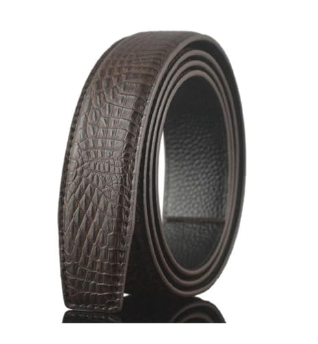Klassischer Gürtel Herren Gürtel aus 3,5cm Rindsleder mit Krokodilmuster, Casual Echtleder Armband Klassischer Gürtel Herren Gürtel aus 3,5cm Rindsleder mit Krokodilmuster, Casual Echtleder Armband von COQALINEX