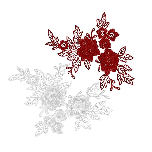 CORHAD Modische 3d-bestickte Blumen-aufnäher Applikationen für Kleidung 2 Stück CORHAD Modische 3d-bestickte Blumen-aufnäher Applikationen für Kleidung 2 Stück von CORHAD