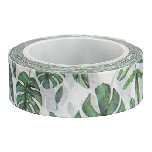 CORHAD 1 Rolle Schildkröte Rückenblattband Pflanzen Klebstoff grüne Klebeband Blumen- tropisch Vintage-Scrapbooking-Washi-Tape Klebebänder Papier Klebeband Green von CORHAD