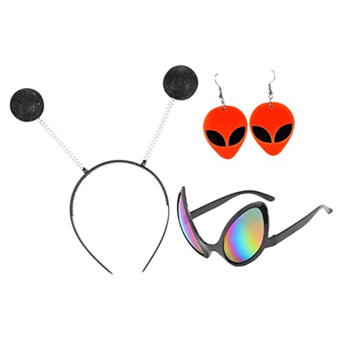 CORHAD Make-up-Zubehör 1 Satz Alien-stirnband Party- Außerirdische Ohrringe Mars- Außerirdisches Kostüm Außerirdische Haarreifen Alien-sonnenbrille Plastik Bilden Abschlussball von CORHAD