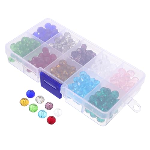 CORHAD 1 Schachtel Fächer Box Flache Glasperlen für DIY Schmuckherstellung Spacer Perlen für Halsketten Armbänder Ohrringe Basteln und Handwerk zum Auffädeln CORHAD 1 Schachtel Fächer Box Flache Glasperlen für DIY Schmuckherstellung Spacer Perlen für Halsketten Armbänder Ohrringe Basteln und Handwerk zum Auffädeln von CORHAD