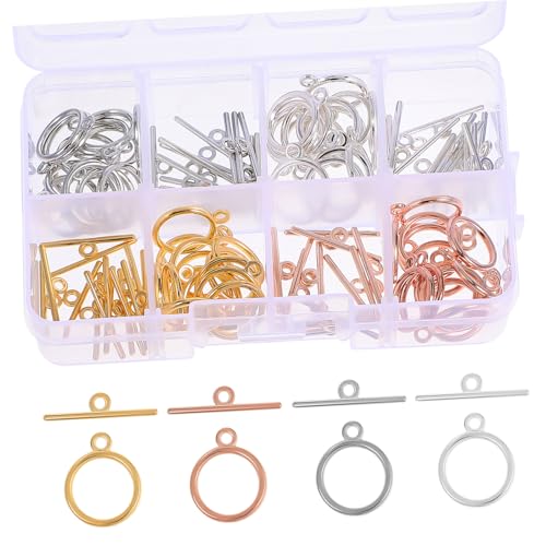 CORHAD 1 Schachtel Legierung Ot Knebelverschluss Runde T Stab Verbinder Eleganter Schmuckverschluss für Armbänder DIY Glatt Langlebig Einfach zu Bedienen Vielseitig für Bastelbedarf CORHAD 1 Schachtel Legierung Ot Knebelverschluss Runde T Stab Verbinder Eleganter Schmuckverschluss für Armbänder DIY Glatt Langlebig Einfach zu Bedienen Vielseitig für Bastelbedarf von CORHAD