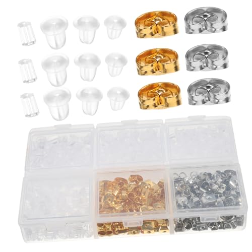 CORHAD 1 Schachtel Silikon Ohrstecker Verschlüsse Set mit Metallkern Transparent Fach Box Passend Sicherer Halt für DIY Schmuckherstellung und Ohrstecker Zubehör CORHAD 1 Schachtel Silikon Ohrstecker Verschlüsse Set mit Metallkern Transparent Fach Box Passend Sicherer Halt für DIY Schmuckherstellung und Ohrstecker Zubehör von CORHAD
