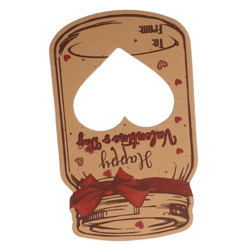 CORHAD 1 Set Bonbonglas-valentinskarten, Papier-süßigkeiten-austauschkarten Für Kinder, Klassenzimmer, Schule, Partyzubehör, Drift-flasche, Valentinskarten Mit Taschen von CORHAD