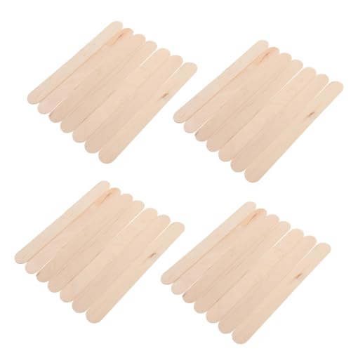 CORHAD 10 Packungen Bunte Eisstiele Holz Naturholz Rund Bastelstäbchen für DIY Handwerk Wax Applicator Sticks für Kreative Sommerprojekte und Eiscreme Herstellung von CORHAD