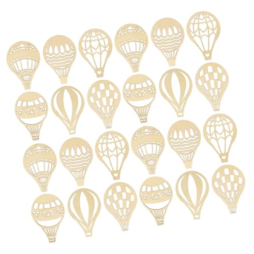 CORHAD 10 Satz Holz heißluftballon holzscheiben zum Basteln Naturbelassene DIY holz ausschnitte Unbemalte Holzformen für Malen Gravur Dekoration und Kreative Handarbeiten von CORHAD