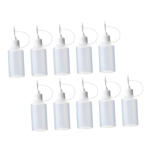 CORHAD 10 Stück Squeeze Flaschen mit Metall Nadelspitze Transparente Kleberdosierer zum Präzisen Leimdosisieren Wiederbefüllbare Liquid Glue Bottles für Basteln und DIY Langlebige CORHAD 10 Stück Squeeze Flaschen mit Metall Nadelspitze Transparente Kleberdosierer zum Präzisen Leimdosisieren Wiederbefüllbare Liquid Glue Bottles für Basteln und DIY Langlebige von CORHAD
