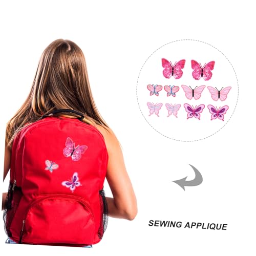 CORHAD 10 Stück Teiliges Bestickte Stoffaufnäher Schmetterling Tiere DIY Applikationen zum Aufnähen und Aufbügeln für Kleidung Taschen Jeans mit Hitzeversiegelung Waschbar Kreativ von CORHAD