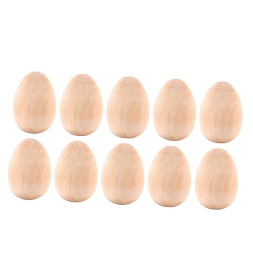 CORHAD 10 Stück Teiliges Holz eier zum Bemalen Realistisches Holzmodell Langlebig und Sicher Fördert Feinmotorik und Kreativität bei Kindern für Ostern Dekoration von Garten Tisch und CORHAD 10 Stück Teiliges Holz eier zum Bemalen Realistisches Holzmodell Langlebig und Sicher Fördert Feinmotorik und Kreativität bei Kindern für Ostern Dekoration von Garten Tisch und von CORHAD
