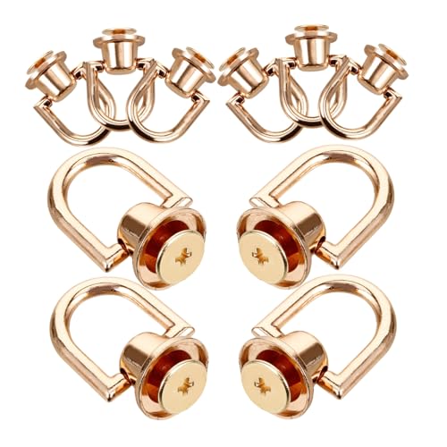CORHAD 10 Stück Teiliges Messing Nieten mit Drehbarem D ring Leichtes Langlebiges Metall Einfache Montage als Tasche und Handtaschen Hardware für DIY Projekte CORHAD 10 Stück Teiliges Messing Nieten mit Drehbarem D ring Leichtes Langlebiges Metall Einfache Montage als Tasche und Handtaschen Hardware für DIY Projekte von CORHAD