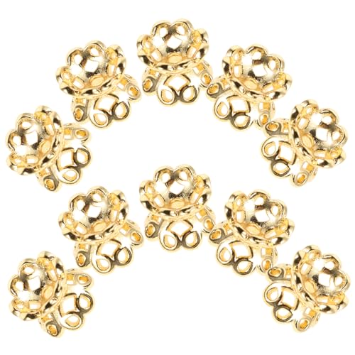 CORHAD 10 Stück Teiliges Perlenkappen aus Kupfer Doppelseitige Endkappen für Schmuckherstellung Stabile Spacer Perlen für Armbänder und Halsketten DIY Perlenzubehör für Trendige von CORHAD