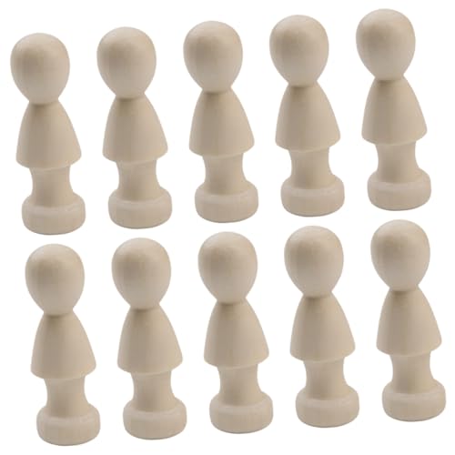 CORHAD 10 Stück Unvollendete Holzpuppen Naturholz Peg Dolls zum Bemalen DIY Kreative Holzfiguren Dekoration für Basteln Geschenk CORHAD 10 Stück Unvollendete Holzpuppen Naturholz Peg Dolls zum Bemalen DIY Kreative Holzfiguren Dekoration für Basteln Geschenk von CORHAD