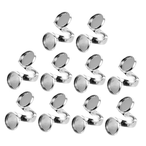 CORHAD 10 Stück Verstellbare Ringrohlinge aus Kupfer Flache Ringe Basen für DIY Schmuckherstellung Glatte Oberfläche für Individuelle Fingerringe und Kreative Bastelprojekte von CORHAD