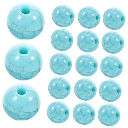 CORHAD 100 Stück Acrylperlen Blau Türkis Leichte DIY Bastelperlen Auffädeln Vielseitige Spacer Perlen für Armband Schmuckherstellung und Handwerk von CORHAD