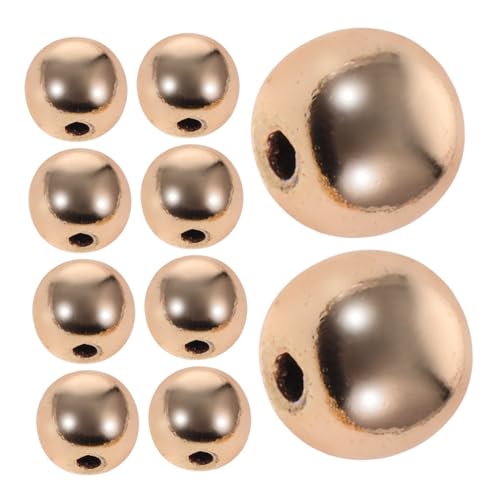 CORHAD 100 Stück Goldene Runde Spacer Perlen Glatt Metall Schmuckperlen mit Kleinem Loch für DIY Armband Halskette Schmuckherstellung Bastelbedarf von CORHAD