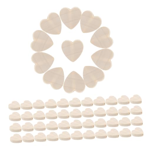 CORHAD 100 Stück Herzförmige Holzperlen für DIY Schmuckherstellung Naturholz Herz Perlen als Spacer Beads für Armbänder Halsketten Ohrringe und Bastelprojekte von CORHAD