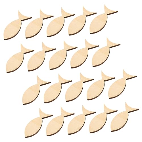 CORHAD 100 Stück Holzfisch Dekoschablonen Unvollendete Holzschnitte für Kreative DIY Projekte Tischdeko und Bastelideen für Feiern und von CORHAD