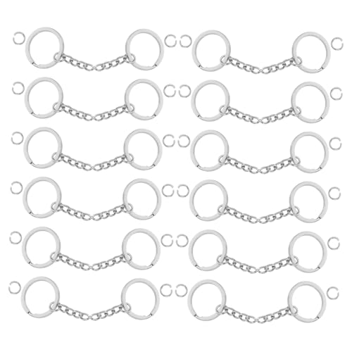 CORHAD 100 Stück Silber Schlüsselringe mit Teiligem Kettenglied Flache Öffnungsringe Robuste Metall Schlüsselanhänger für Diy Schmuck Auto Schlüsselanhänger Zubehör CORHAD 100 Stück Silber Schlüsselringe mit Teiligem Kettenglied Flache Öffnungsringe Robuste Metall Schlüsselanhänger für Diy Schmuck Auto Schlüsselanhänger Zubehör von CORHAD
