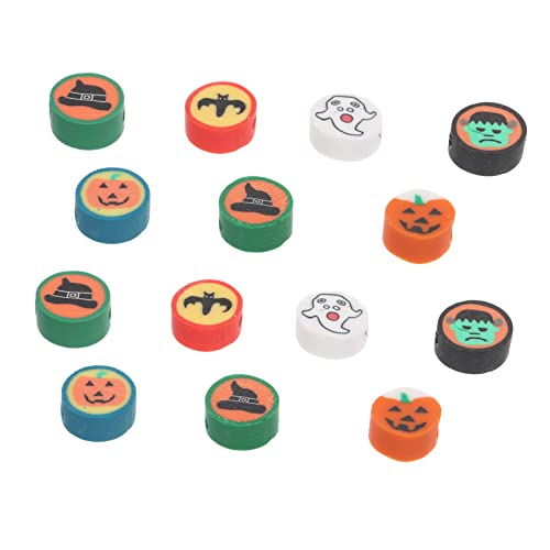 CORHAD 100 Stück Soft Clay Slice Halloween Schmuckperlen Mix DIY Armband Halskette Zubehör Kreative Bastelperlen für Erwachsene von CORHAD