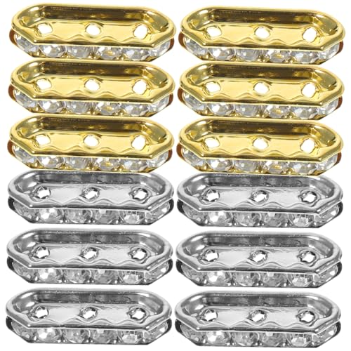 CORHAD 100 Stück Teiliges DIY Metall Abstandshalter Perlen für Schmuckherstellung Rhombische Spacer Beads in Gold und Silber Robust und Langlebig für Armbänder und Halsketten CORHAD 100 Stück Teiliges DIY Metall Abstandshalter Perlen für Schmuckherstellung Rhombische Spacer Beads in Gold und Silber Robust und Langlebig für Armbänder und Halsketten von CORHAD