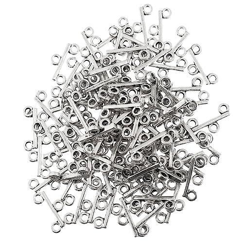 CORHAD 100 Stück Teiliges DIY Schmuckverschluss Doppelte Reihen Antiksilber Schmuckklammern Langlebige Verschlüsse für Halsketten und Armbänder für Schmuckherstellung und Bastelprojekte CORHAD 100 Stück Teiliges DIY Schmuckverschluss Doppelte Reihen Antiksilber Schmuckklammern Langlebige Verschlüsse für Halsketten und Armbänder für Schmuckherstellung und Bastelprojekte von CORHAD