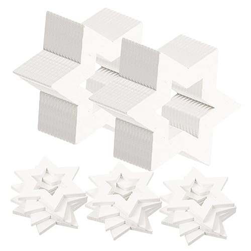 CORHAD 100Stücke Unvollendete Holzscheiben Hexagramm Form für DIY Bastelprojekte Hochzeitsdekoration und Holzverzierungen Langlebig und Sicher der Anwendung von CORHAD