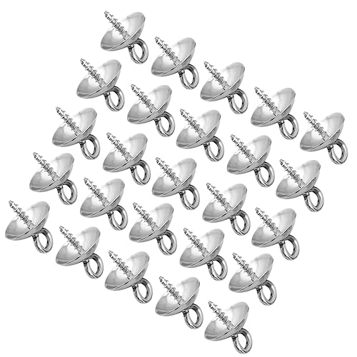 CORHAD 100stücke Perlenbecher Für Schmuckherstellung Runde Schalen Mit Schafaugen-design Für Kreative Schmuckprojekte Silber von CORHAD