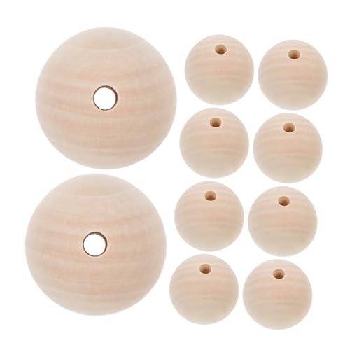 CORHAD 10Stücke Große Holzperlen Unlackierte Runde Bastelperlen Naturholz für DIY Schmuck Armbänder und Projekte mit Lochdurchmesser CORHAD 10Stücke Große Holzperlen Unlackierte Runde Bastelperlen Naturholz für DIY Schmuck Armbänder und Projekte mit Lochdurchmesser von CORHAD