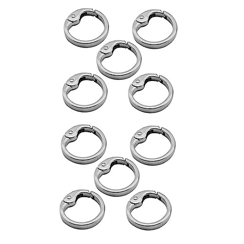 CORHAD 10Stücke Metall Feder Ring Clips Schnallen für Handtaschen Schlüsselanhänger und Bastelarbeiten Praktische Befestigungselemente Silber CORHAD 10Stücke Metall Feder Ring Clips Schnallen für Handtaschen Schlüsselanhänger und Bastelarbeiten Praktische Befestigungselemente Silber von CORHAD
