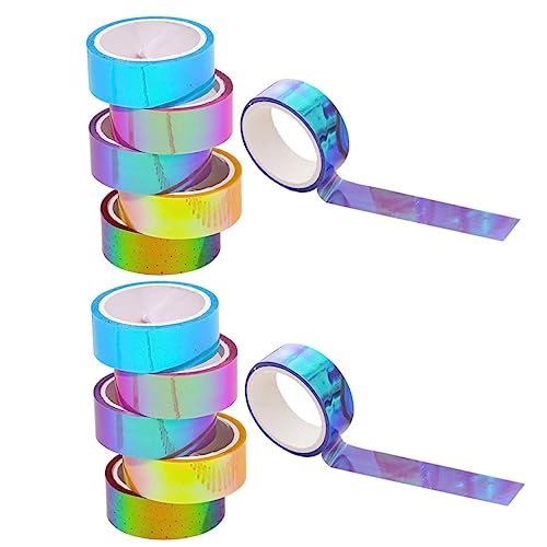 CORHAD 12 Rollen Farbiges Taschenklebeband Tagebuchaufkleber Bastelbedarf Taschenformat Klebeband Scrapbook Schreibwaren Klebeband DIY Pergament Liniertes Papier von CORHAD