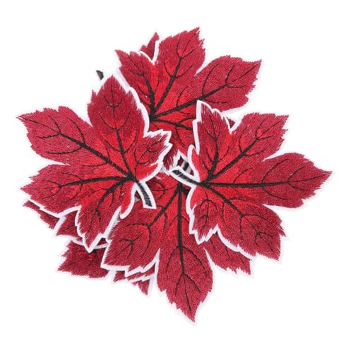 CORHAD 12 Stück Teiliges Bügelflicken und Näh Patches mit Buntem Ahornblatt Design Dekorative und Reparierende Applikationen für Kleidung Taschen Hüte und DIY Herbstdeko Einfach von CORHAD