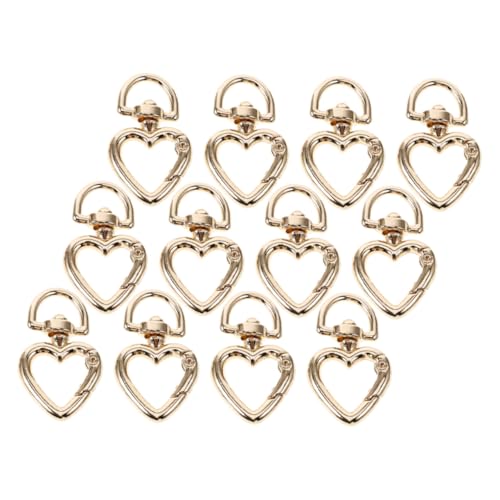 CORHAD 12 Stück Teiliges Herz Schlüsselring Karabiner Mehrzweck Herzförmige Karabiner Clips für DIY Schlüsselanhänger und Taschenzubehör Kleine Federverschlüsse in Hellgold für CORHAD 12 Stück Teiliges Herz Schlüsselring Karabiner Mehrzweck Herzförmige Karabiner Clips für DIY Schlüsselanhänger und Taschenzubehör Kleine Federverschlüsse in Hellgold für von CORHAD