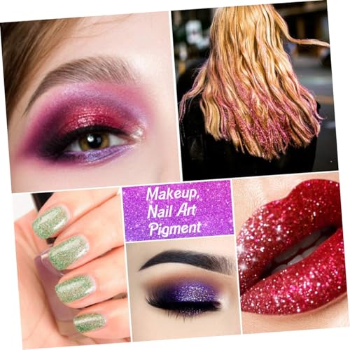 CORHAD 12 Stück Teiliges Nagelglitzer puder Schimmernde Bunte Pailletten Vielseitig für Nail Art Make up und Party Einzelne Fläschchen Hautverträglich und Dekorativ von CORHAD