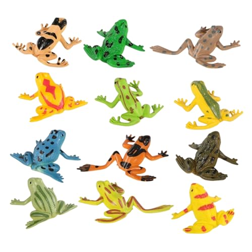 CORHAD 12 Stück Teiliges Realistische Froschspielzeug aus Kindgerechte Mini froschfiguren als Lernspielzeug und Party mitgebsel für Jungen und Mädchen Lebensechte Frosch Ornamente für CORHAD 12 Stück Teiliges Realistische Froschspielzeug aus Kindgerechte Mini froschfiguren als Lernspielzeug und Party mitgebsel für Jungen und Mädchen Lebensechte Frosch Ornamente für von CORHAD