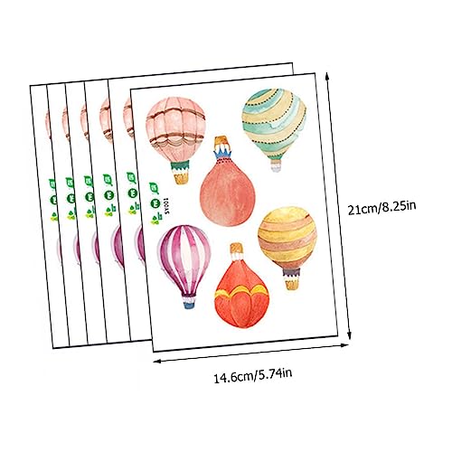 CORHAD 12 Stück Wasserfarben Wandsticker Heißluftballon Wandtattoo Kinderzimmer Deko PVC Leicht Abziehbar für Glatte Oberflächen Party Raumgestaltung von CORHAD